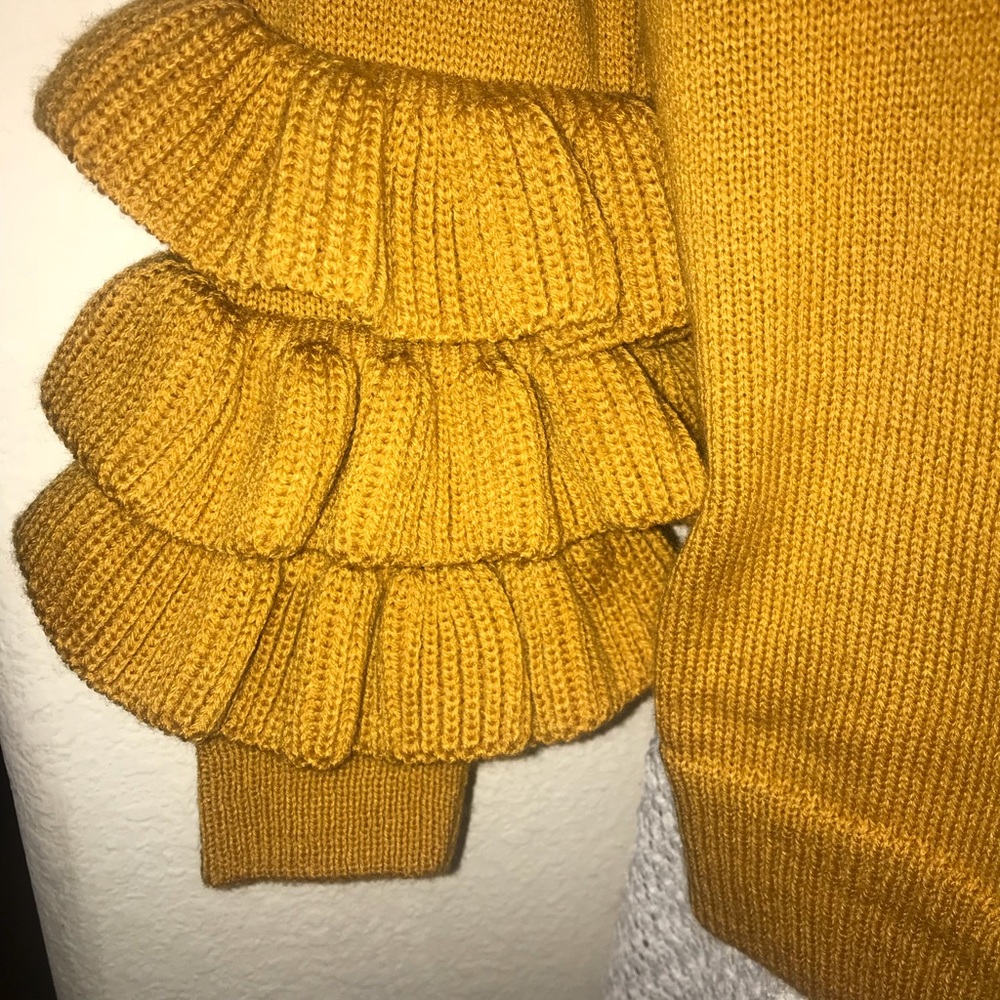 Yellow Ruffled Sweater - Picture 2 of 2